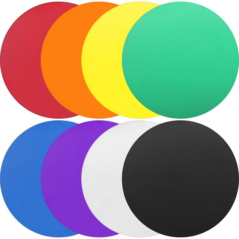 Chuangdi 8 Pcs Jar Opener Rubber Jar Gripper Pads 5'' Round Coasters Heat Insulation Pad Trivet Non Tear Multi-Purpose Bottle Lid Openers for Arthritic Weak Hands Kitchen Supplies(Bright Color) - Image 1